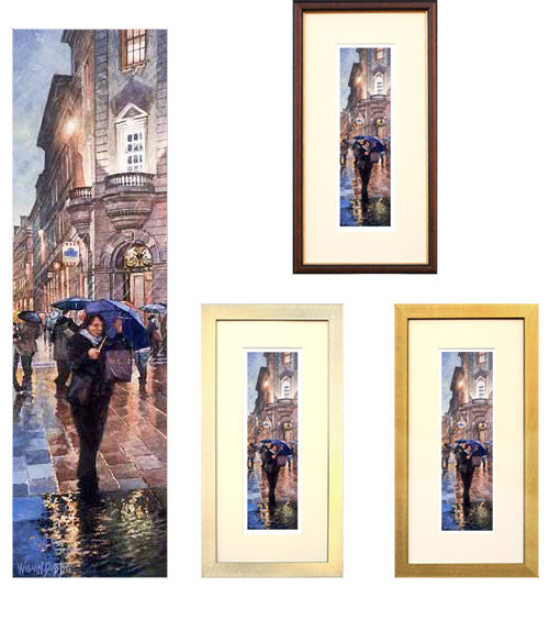 Brollies in Buchannan Street by William Dobbie