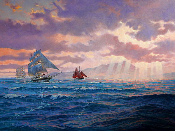 Clearing Skies Over Arran by William Dobbie